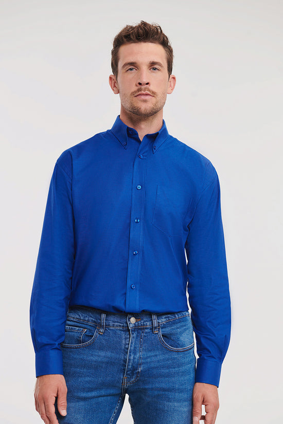 Russell Collection Mens Oxford Shirt Plus Size