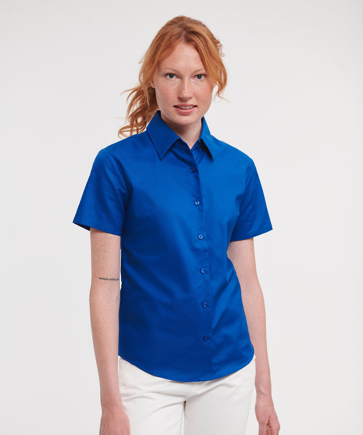 Russell Collection Womens Oxford Shirt Plus Size