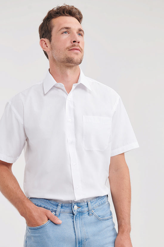 Russell Collection Polycotton Poplin Shirt for Men