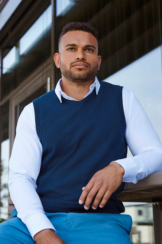 Russell Collection Herringbone Shirt for Men in Plus Sizes