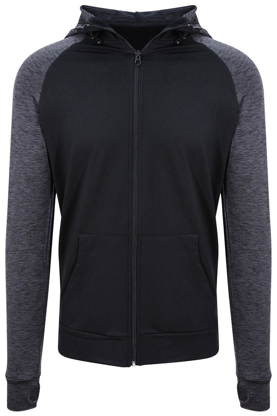 AWDis Sports Zoodie with Contrast Sleeves and Hood