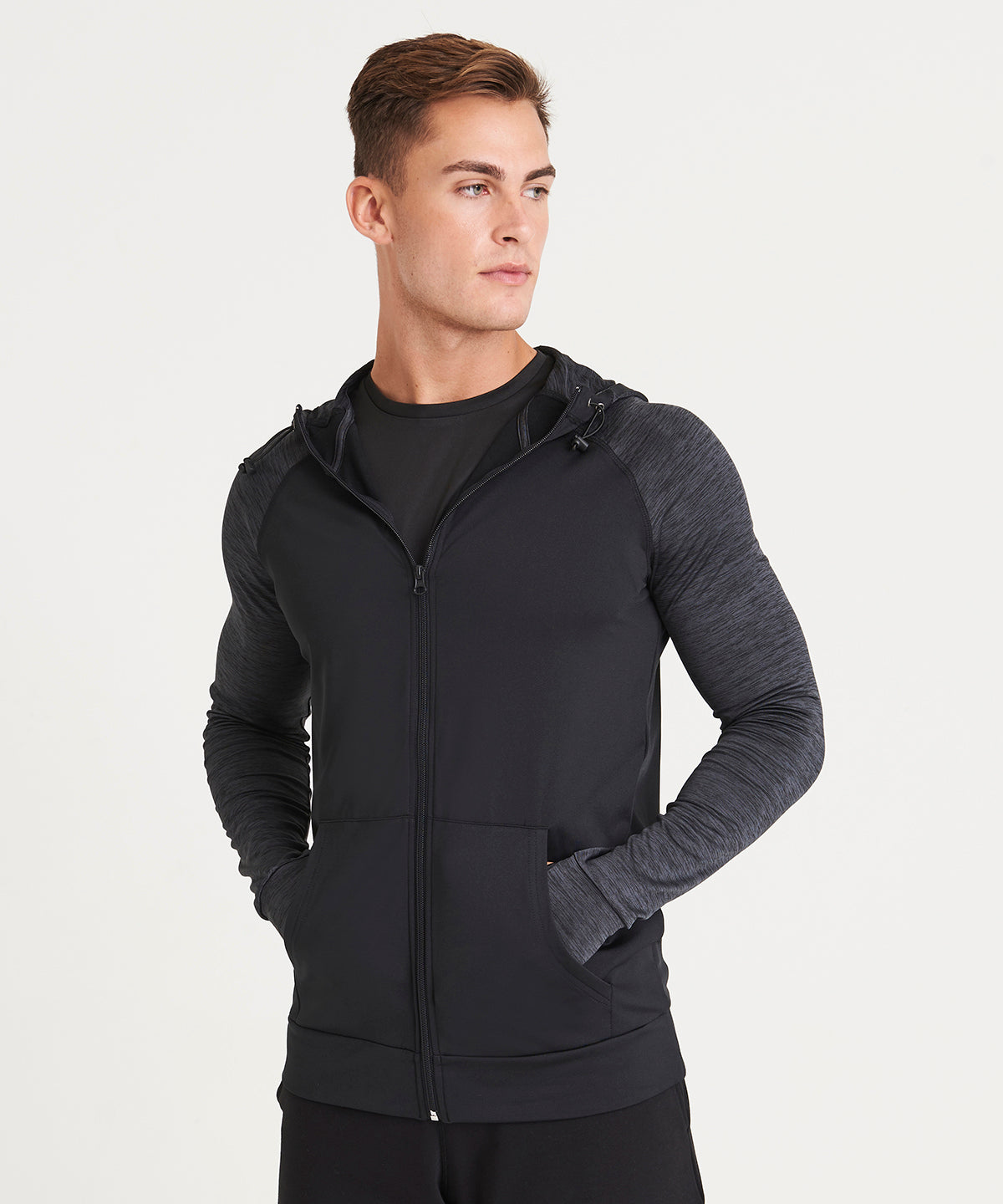 AWDis Sports Zoodie with Contrast Sleeves and Hood