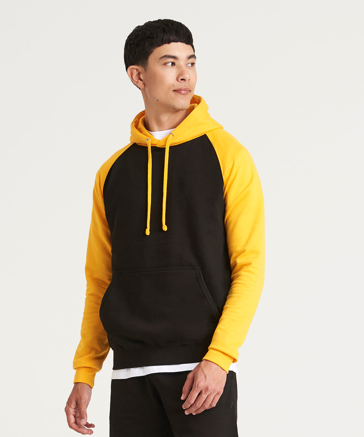 Mens Baseball Hoodie with Raglan Sleeves