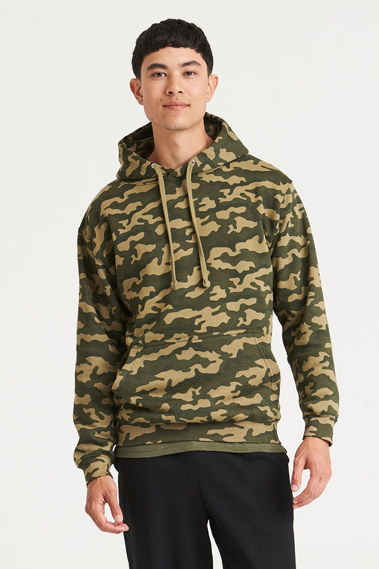 Mens Camo Hoodie with Kangaroo Pocket