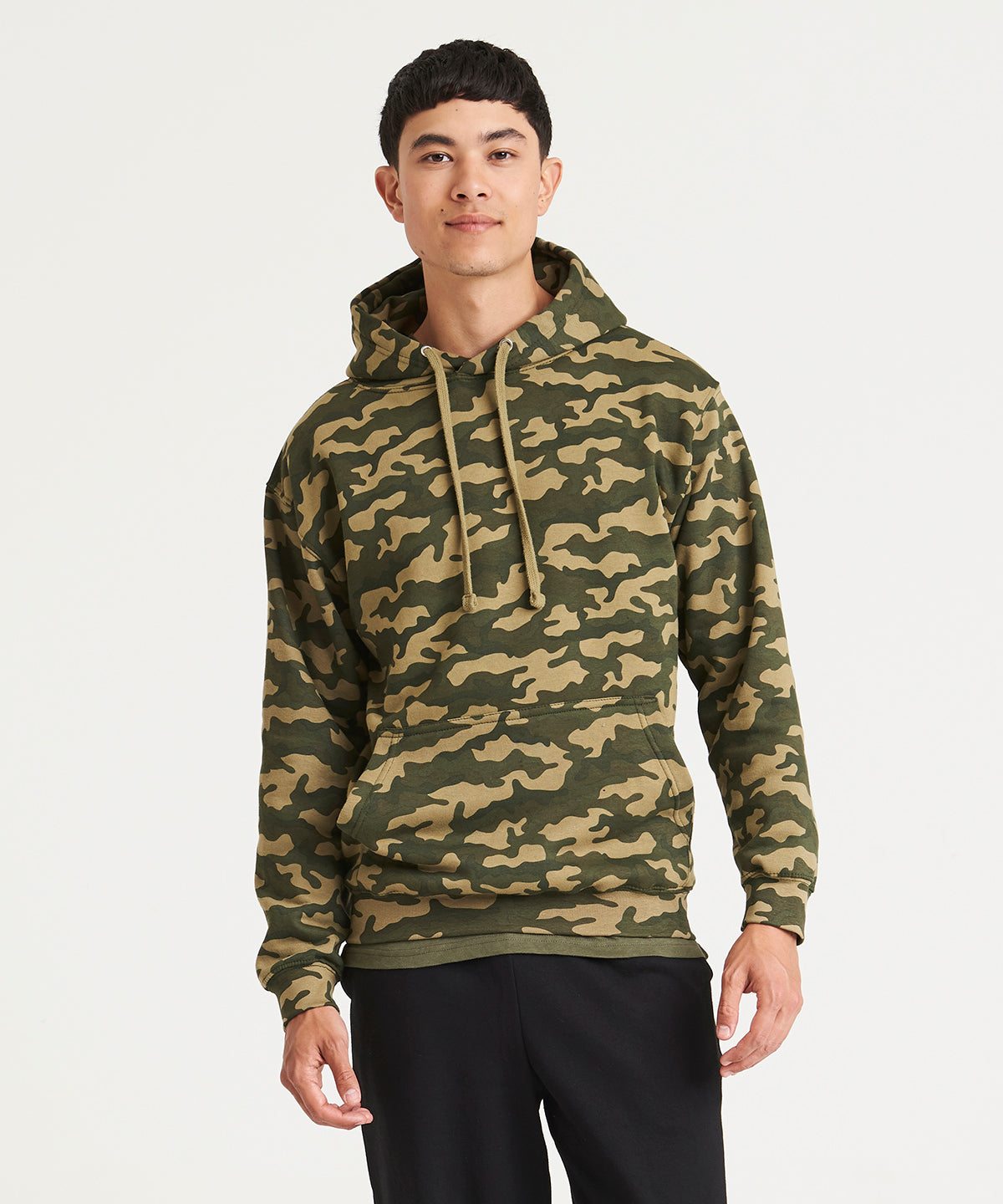 Mens Camo Hoodie with Kangaroo Pocket