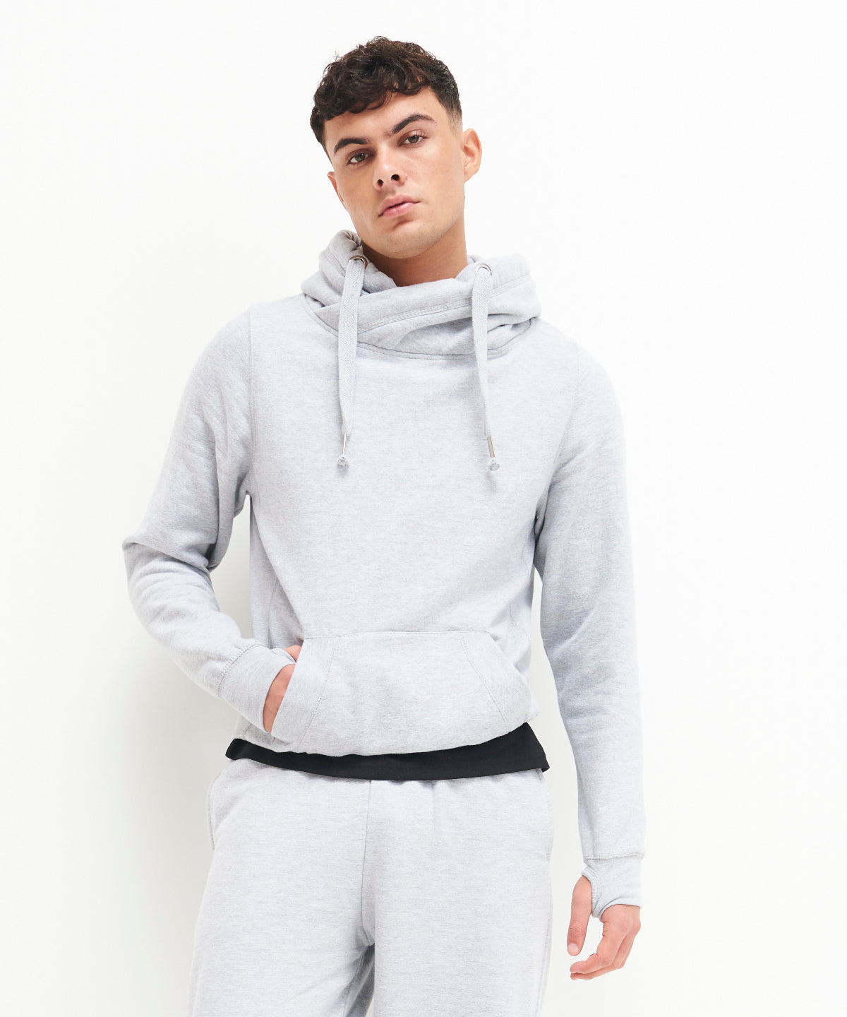 AWDis Just Hoods Cross Neck Heavyweight Hoodie Unisex Adult