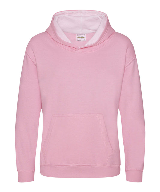 AWDis Just Hoods Kids Varsity Hoodie Soft Cotton Faced Fabric