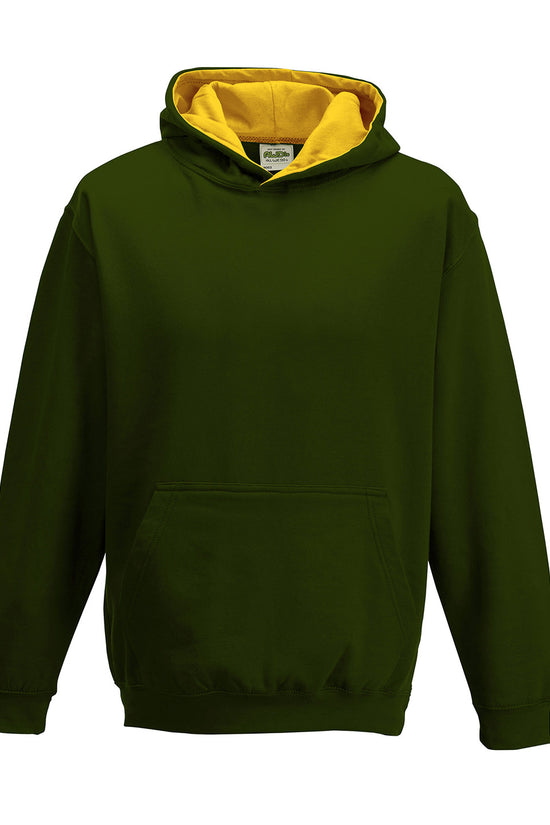 AWDis Just Hoods Kids Varsity Hoodie Soft Cotton Faced Fabric
