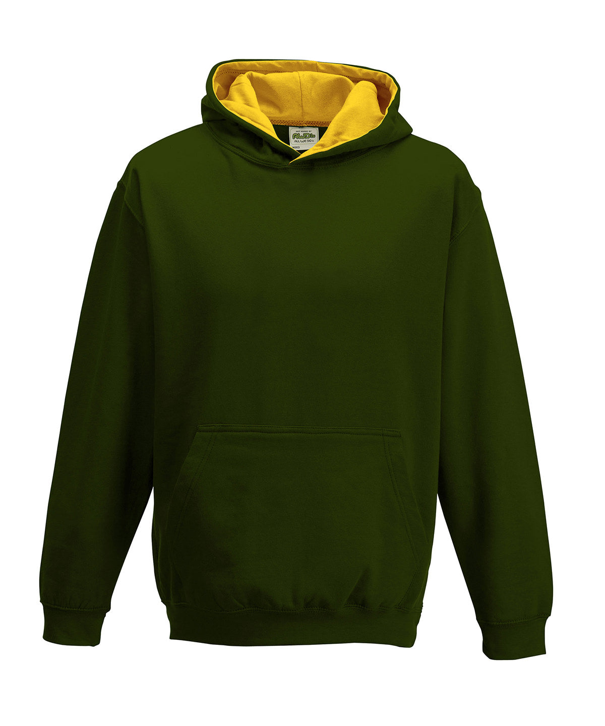 AWDis Just Hoods Kids Varsity Hoodie Soft Cotton Faced Fabric