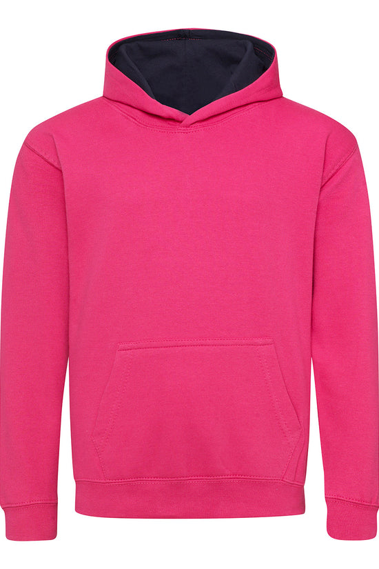 AWDis Just Hoods Kids Varsity Hoodie Soft Cotton Faced Fabric