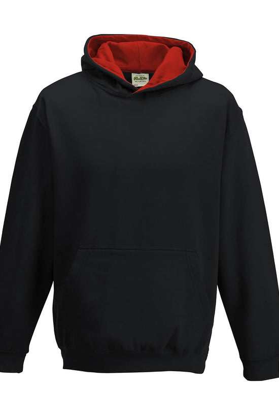 AWDis Just Hoods Kids Varsity Hoodie Soft Cotton Faced Fabric