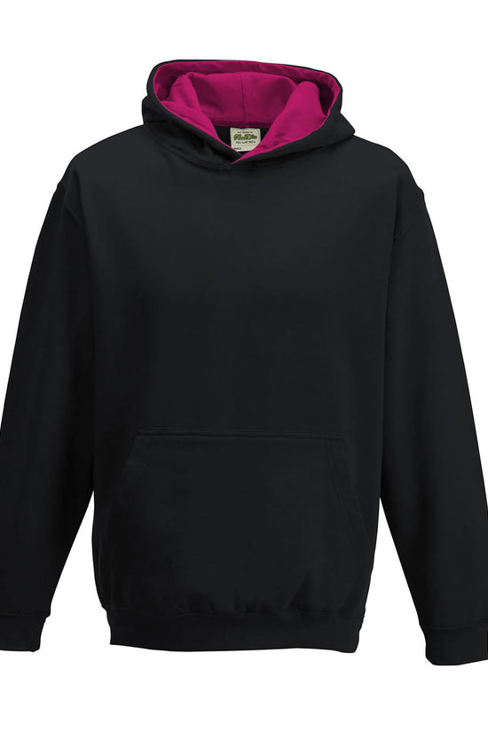 AWDis Just Hoods Kids Varsity Hoodie Soft Cotton Faced Fabric