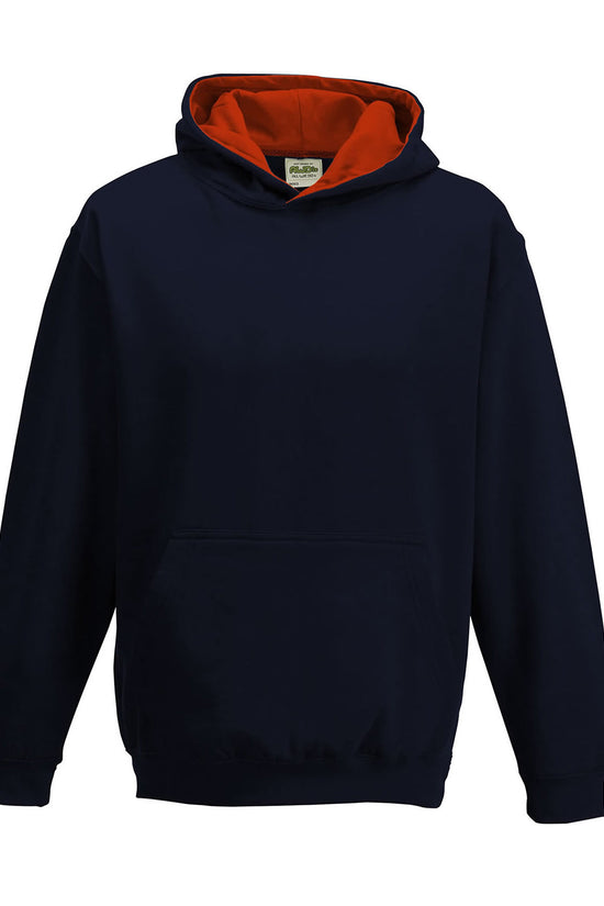 AWDis Just Hoods Kids Varsity Hoodie Soft Cotton Faced Fabric