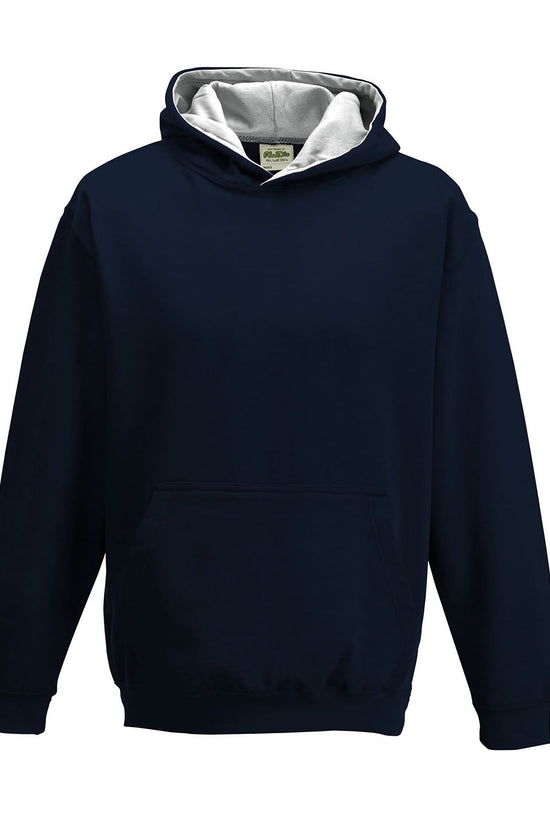 AWDis Just Hoods Kids Varsity Hoodie Soft Cotton Faced Fabric