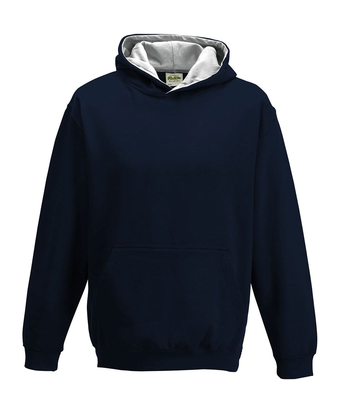 AWDis Just Hoods Kids Varsity Hoodie Soft Cotton Faced Fabric