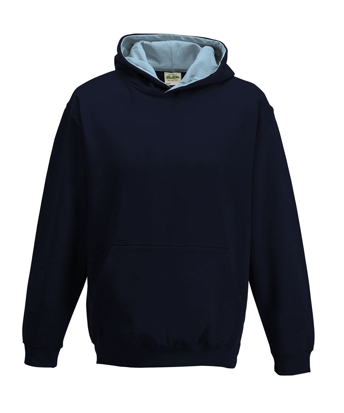 AWDis Just Hoods Kids Varsity Hoodie Soft Cotton Faced Fabric
