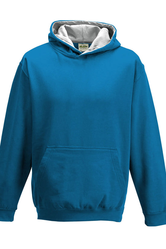 AWDis Just Hoods Kids Varsity Hoodie Soft Cotton Faced Fabric