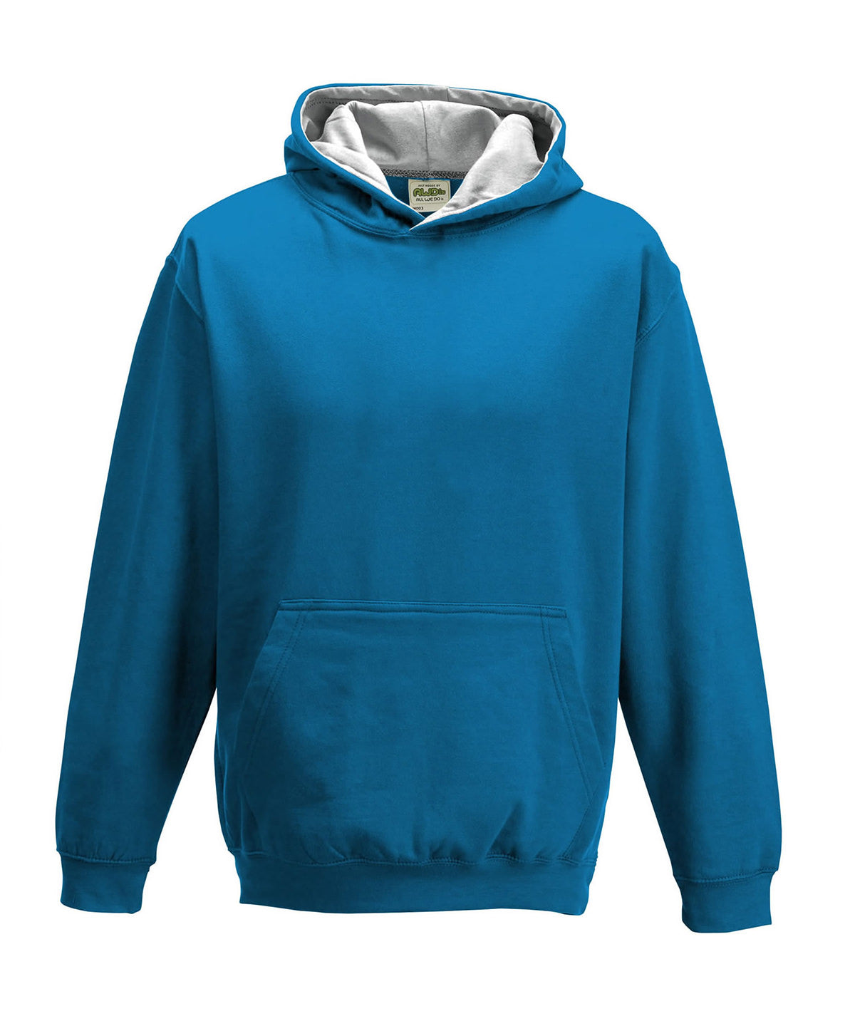 AWDis Just Hoods Kids Varsity Hoodie Soft Cotton Faced Fabric
