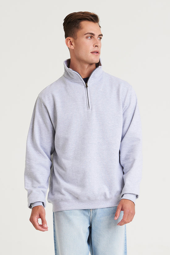 AWDis Just Hoods Sophomore 14 Zip Sweatshirt for Men
