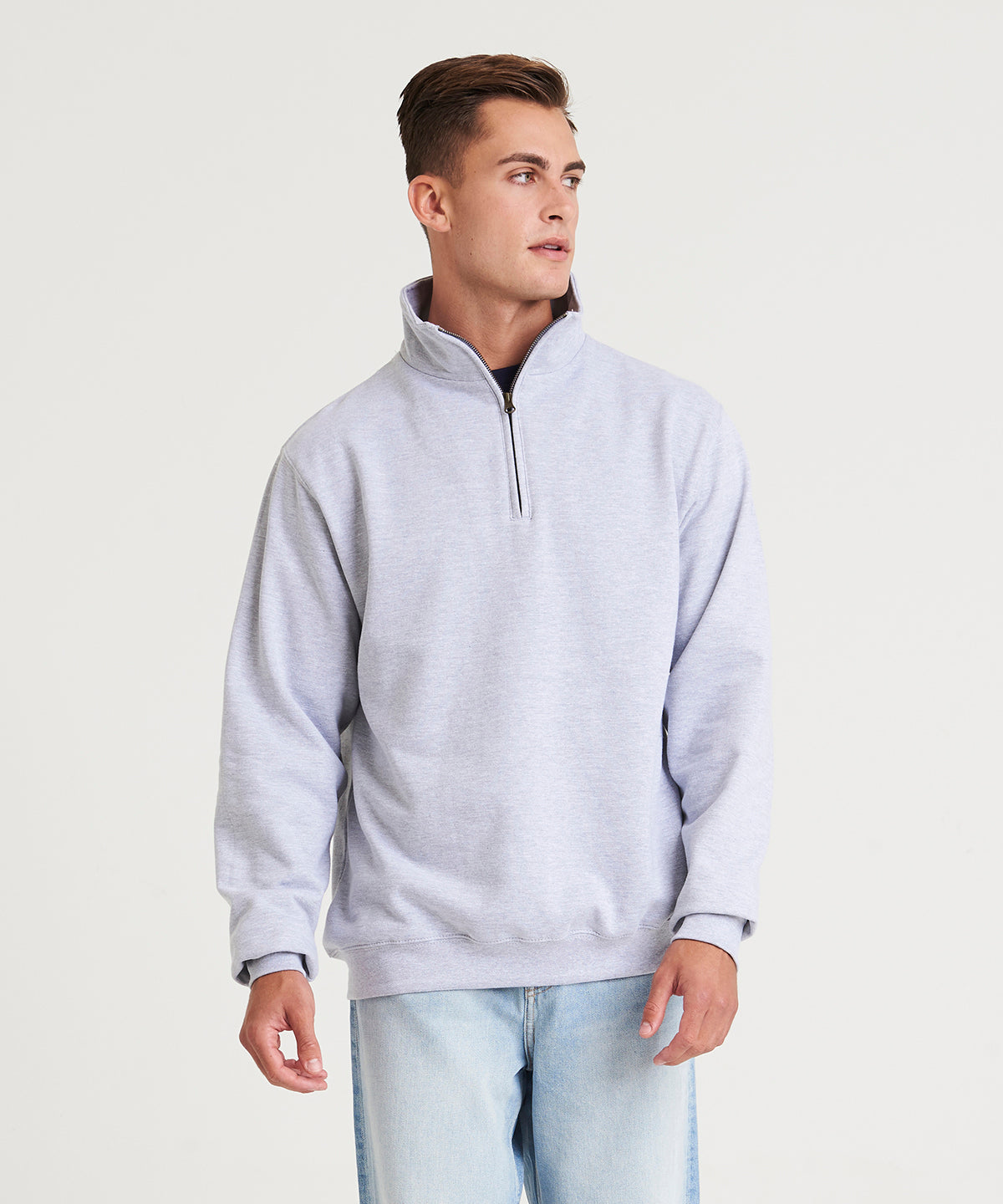 AWDis Just Hoods Sophomore 14 Zip Sweatshirt for Men
