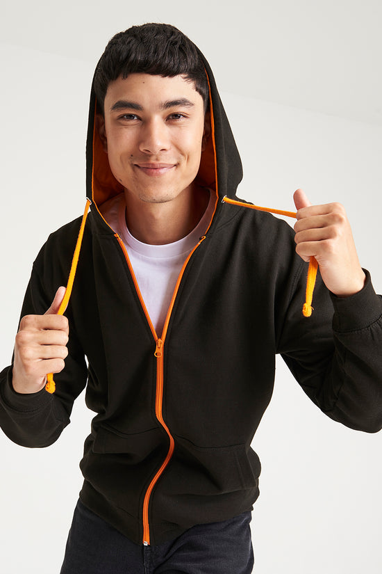 AWDis Varsity Zoodie Hoodies Unisex Adult FullZip