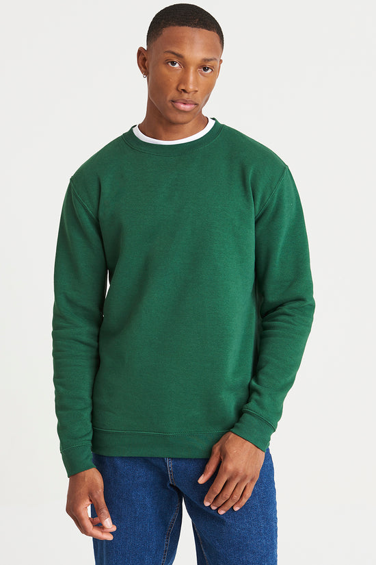 Organic Crew Neck Sweatshirt with Brushed Inner Fleece