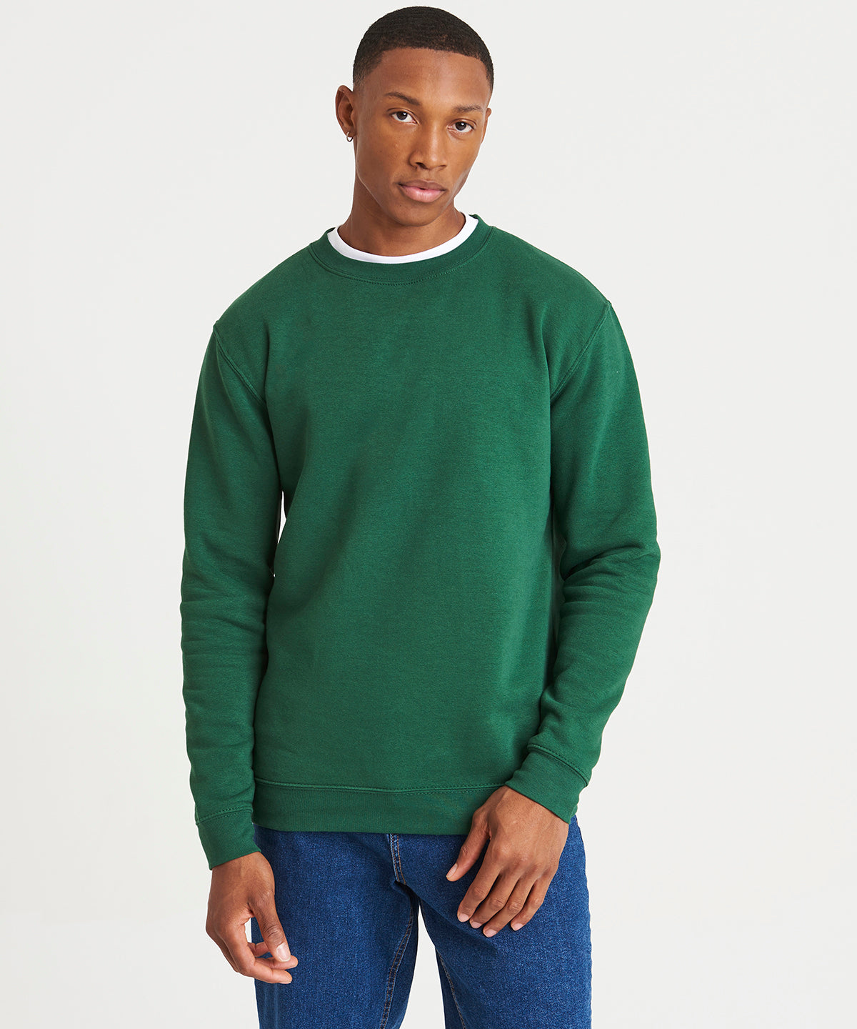 Organic Crew Neck Sweatshirt with Brushed Inner Fleece