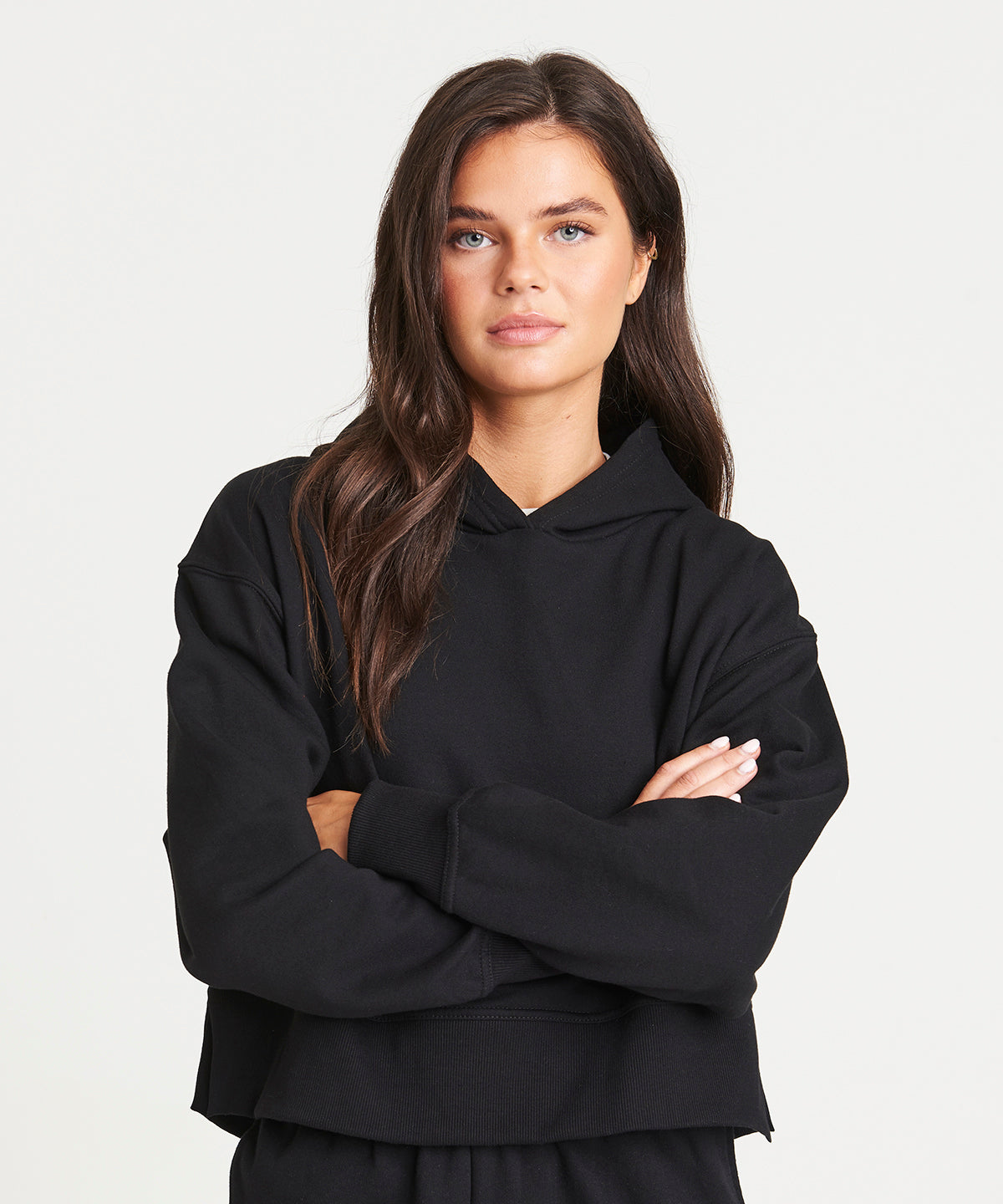Relaxed Fit Womens Hoodie with Vent Details