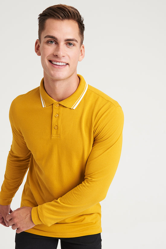 AWDis Just Polos Long Sleeve Tipped Polo Unisex Adult