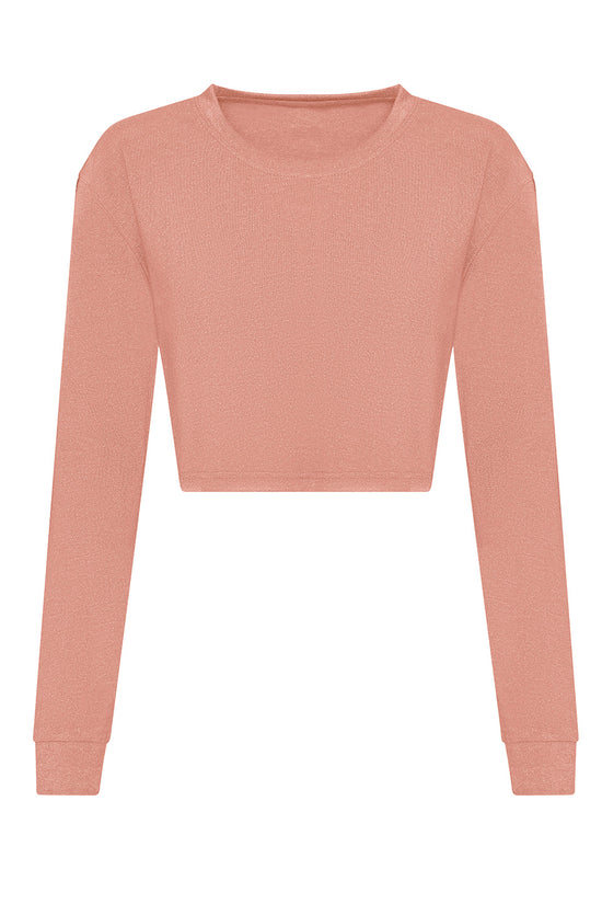 AWDis Just Ts Womens Long Sleeve Cropped TShirt