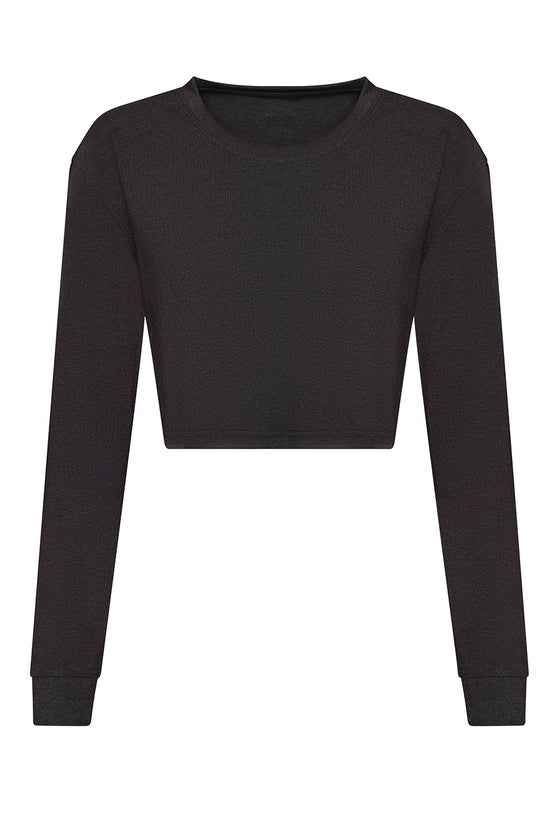AWDis Just Ts Womens Long Sleeve Cropped TShirt