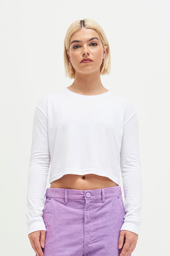 AWDis Just Ts Womens Long Sleeve Cropped TShirt