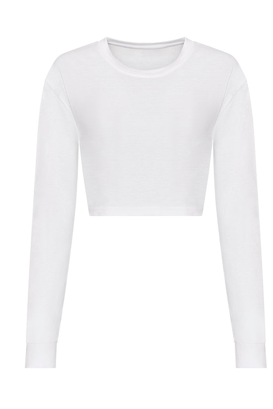 AWDis Just Ts Womens Long Sleeve Cropped TShirt