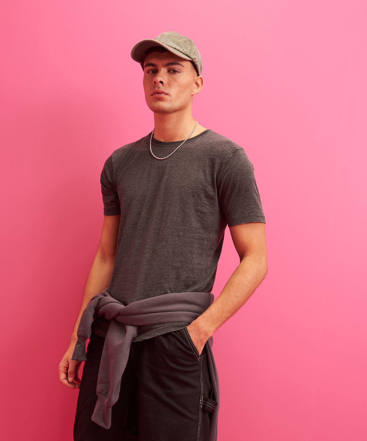 AWDis Just Ts Washed T TShirts Stylish Fit for Male Adults Plus Sizes