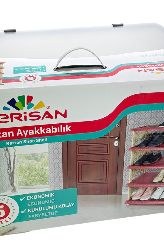 5Tier Rattan Eco Plastic Shoe Storage Rack Organize Your Footwear Efficiently