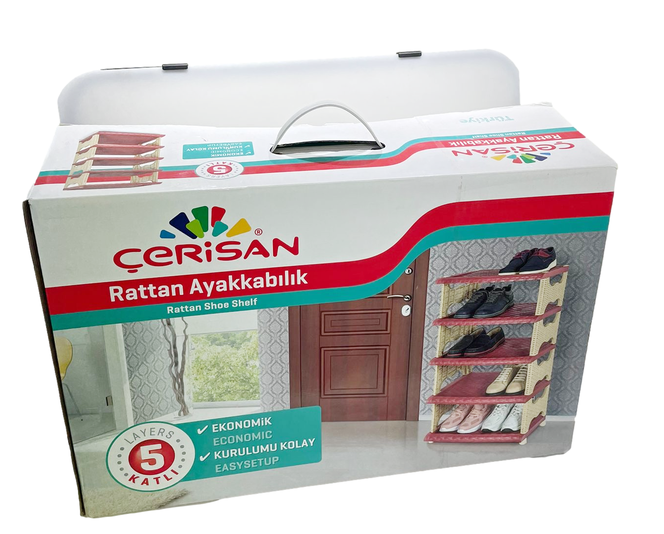 5Tier Rattan Eco Plastic Shoe Storage Rack Organize Your Footwear Efficiently