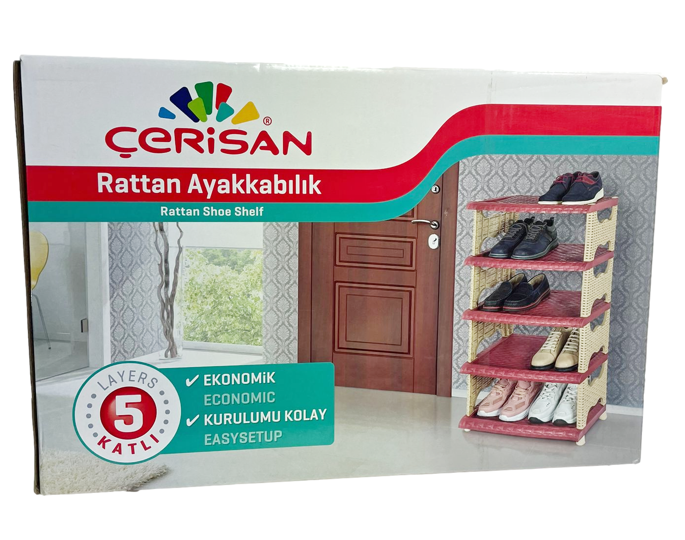 5Tier Rattan Eco Plastic Shoe Storage Rack Organize Your Footwear Efficiently