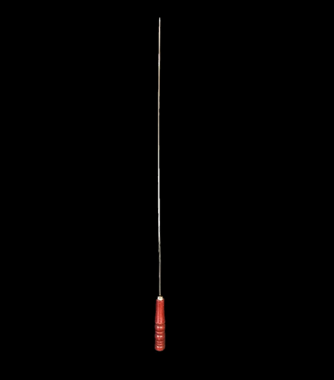 71 cm Long Metal BBQ Kebab Skewer Stick with Wooden Handle