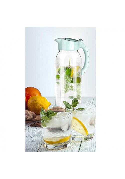 Elegant 15L Glass Water Jug with Handle and Lid