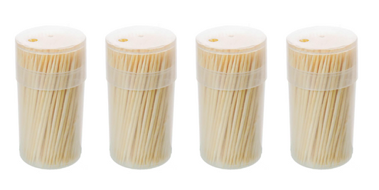 IIGEurope Pack of 4 KG1 Bamboo Cocktail Toothpicks
