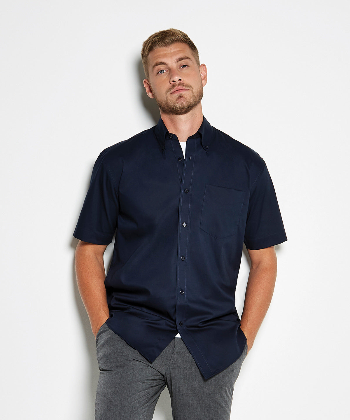 Classic Fit ShortSleeved Corporate Oxford Shirt