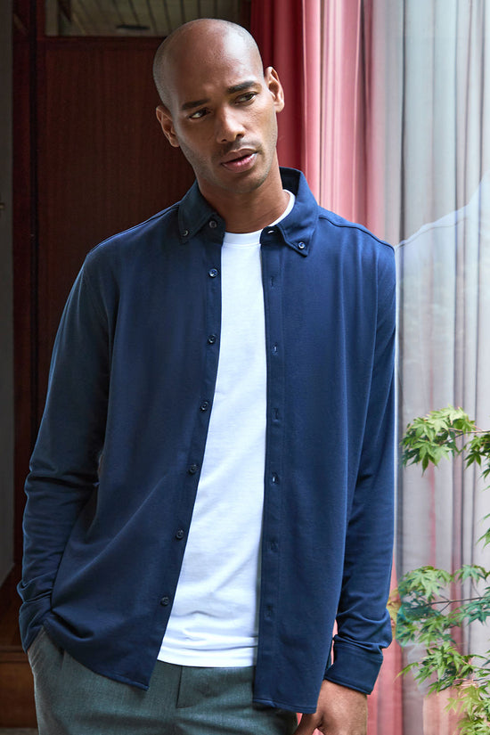 Superwash 60 Tailored Fit Long Sleeve Piqu Shirt