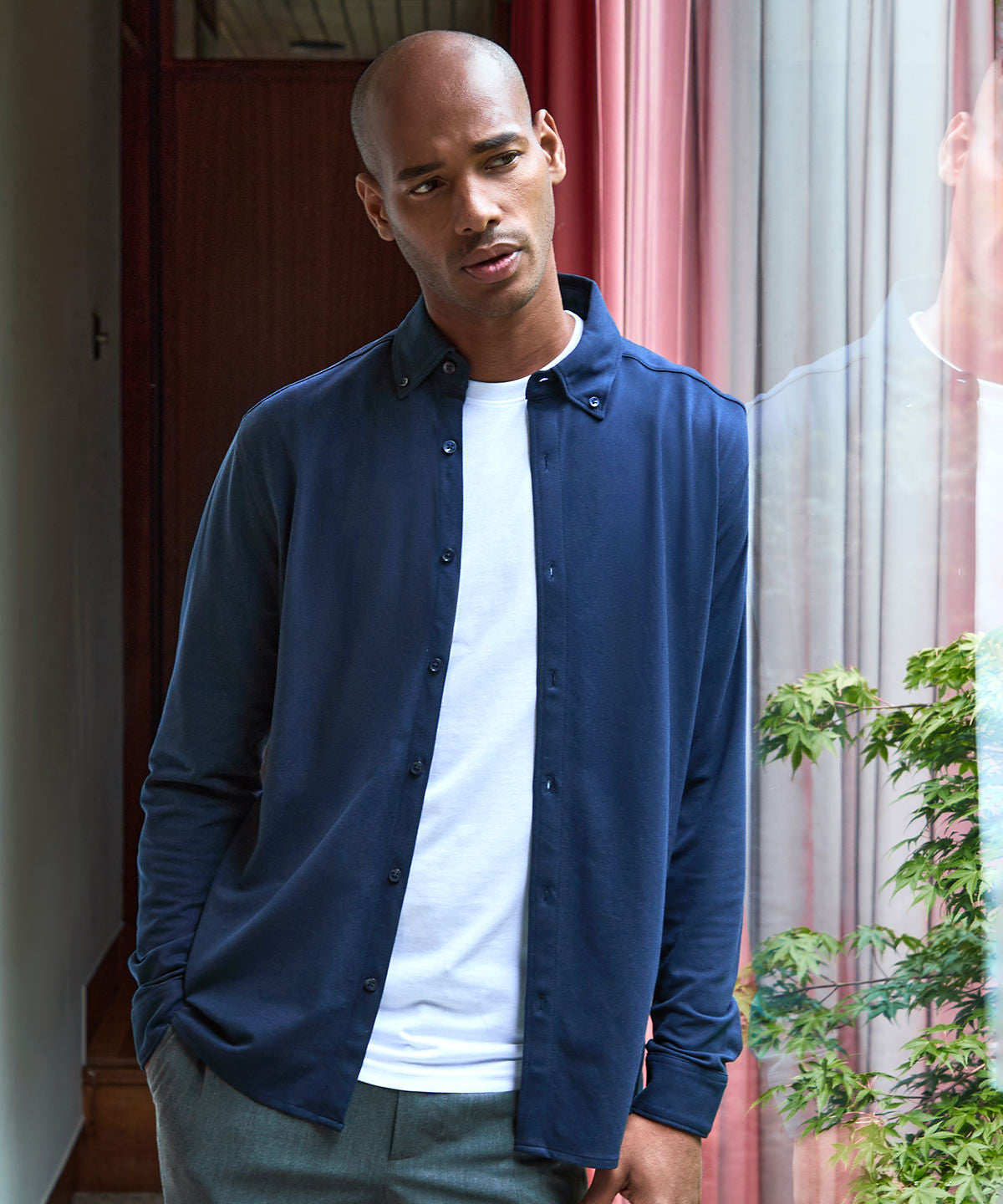 Superwash 60 Tailored Fit Long Sleeve Piqu Shirt