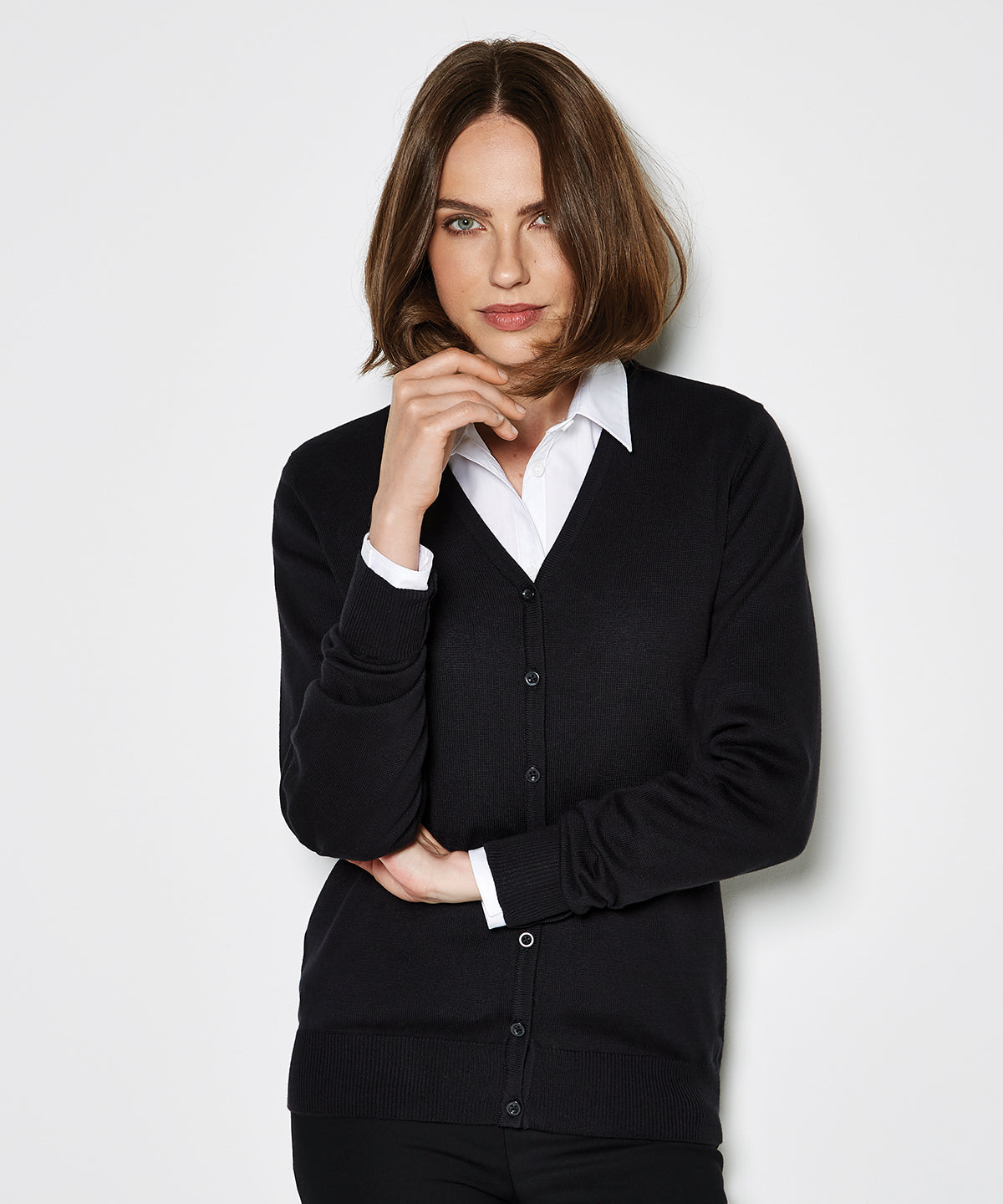 Womens Arundel VNeck Cardigan Classic Fit Essential for Work and Leisure