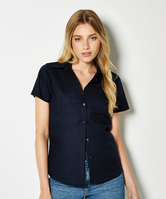 Womens Tailored Fit ShortSleeved Oxford Blouse for Corporate Wear