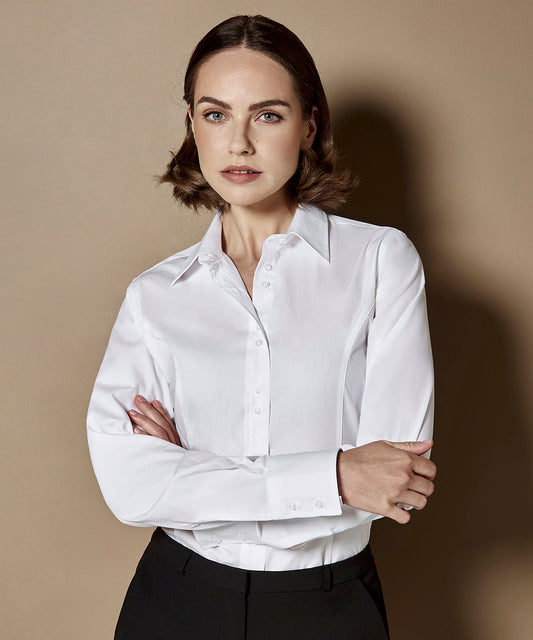 Womens Long Sleeve City Business Blouse Office Elegance