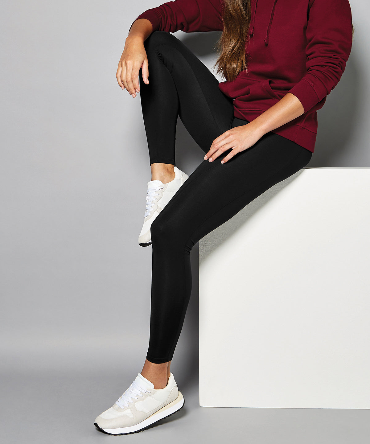 Grey Melange Gamegear Full Length Leggings Fashion Fit