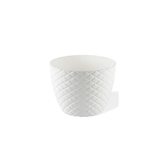Elegant Diamond Cut Round Plant Pot No 1 12 x 11 cm