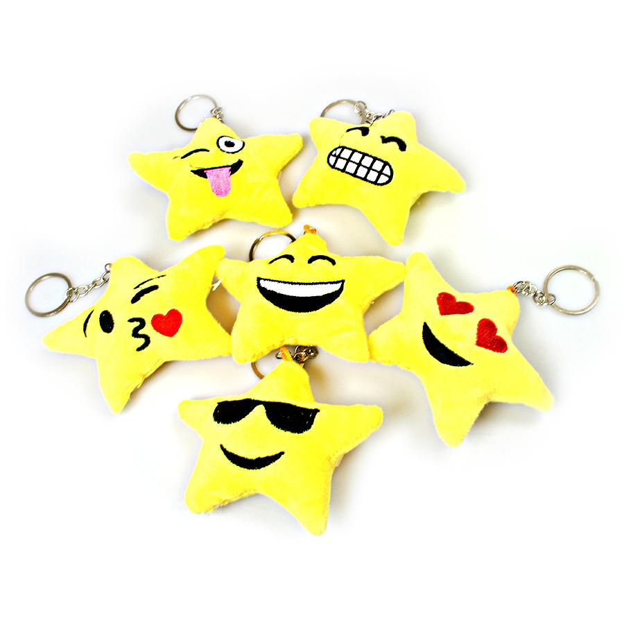 Emoji Stars Key Chain Assorted Designs