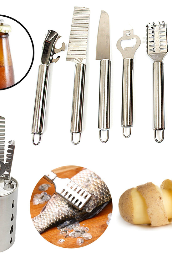 5Piece Cooking Prep Utensil Set for Efficient Meal Prep